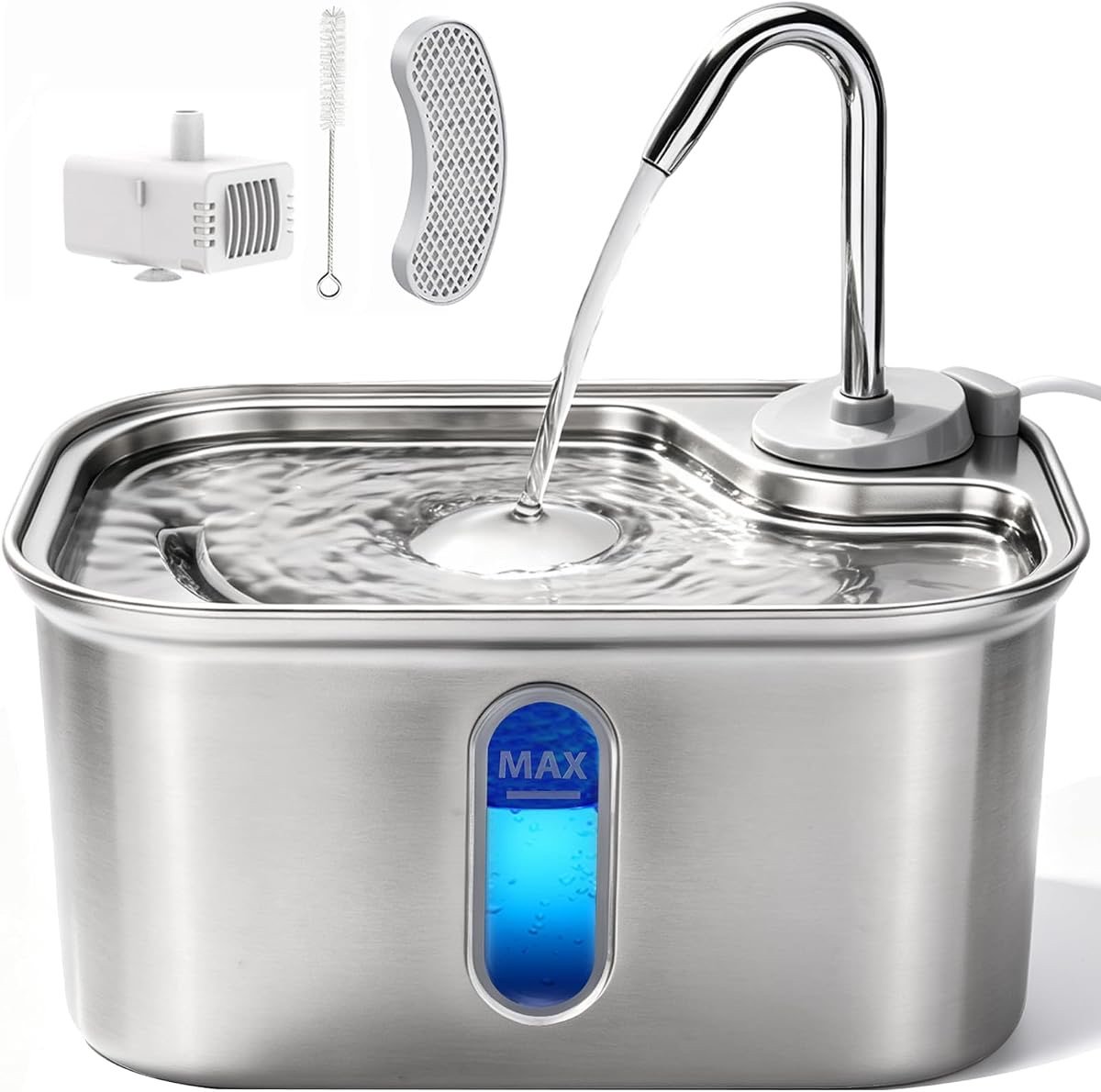 Fuente de agua de acero inoxidable · 2,5 L