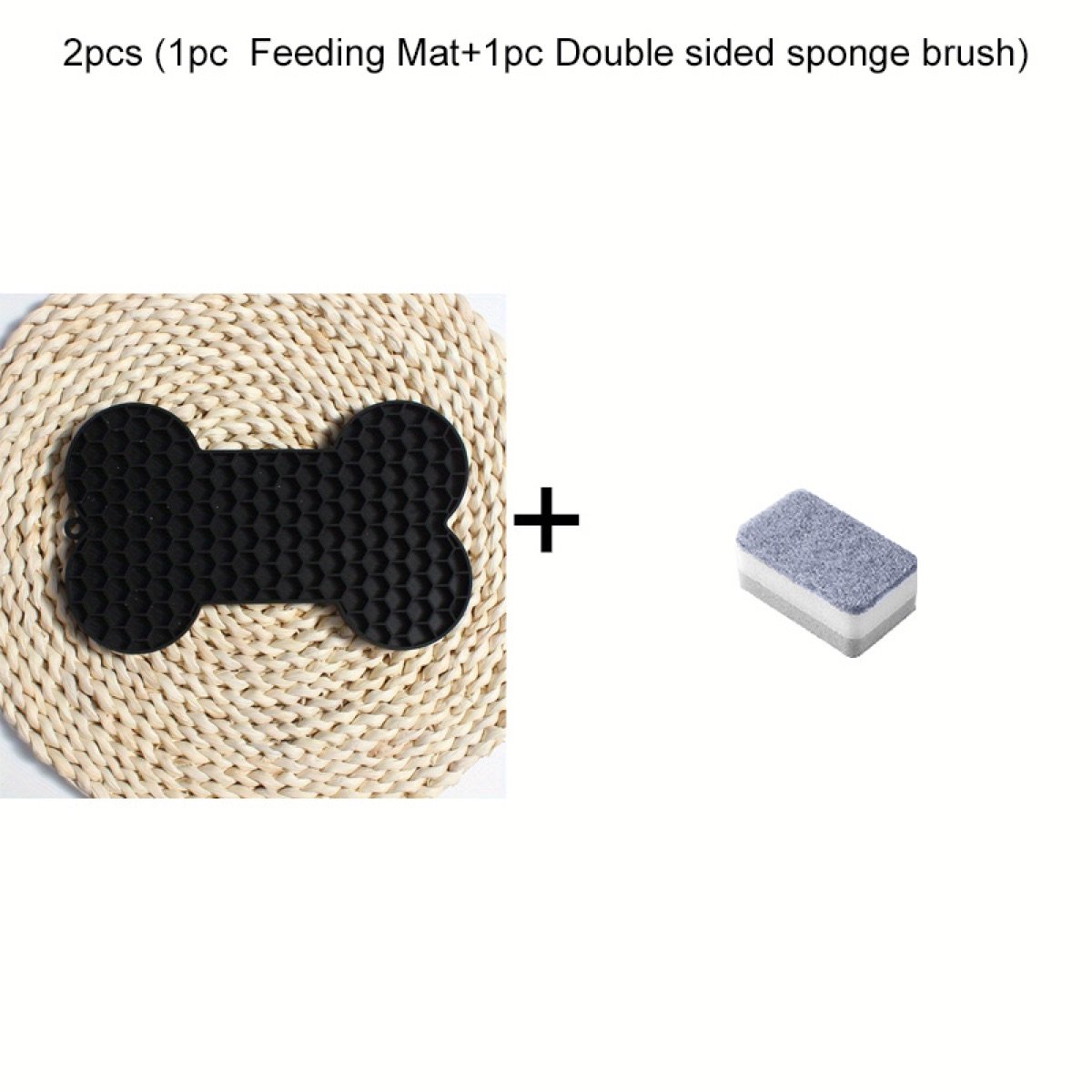 Tapete para lamer con esponja · Negro