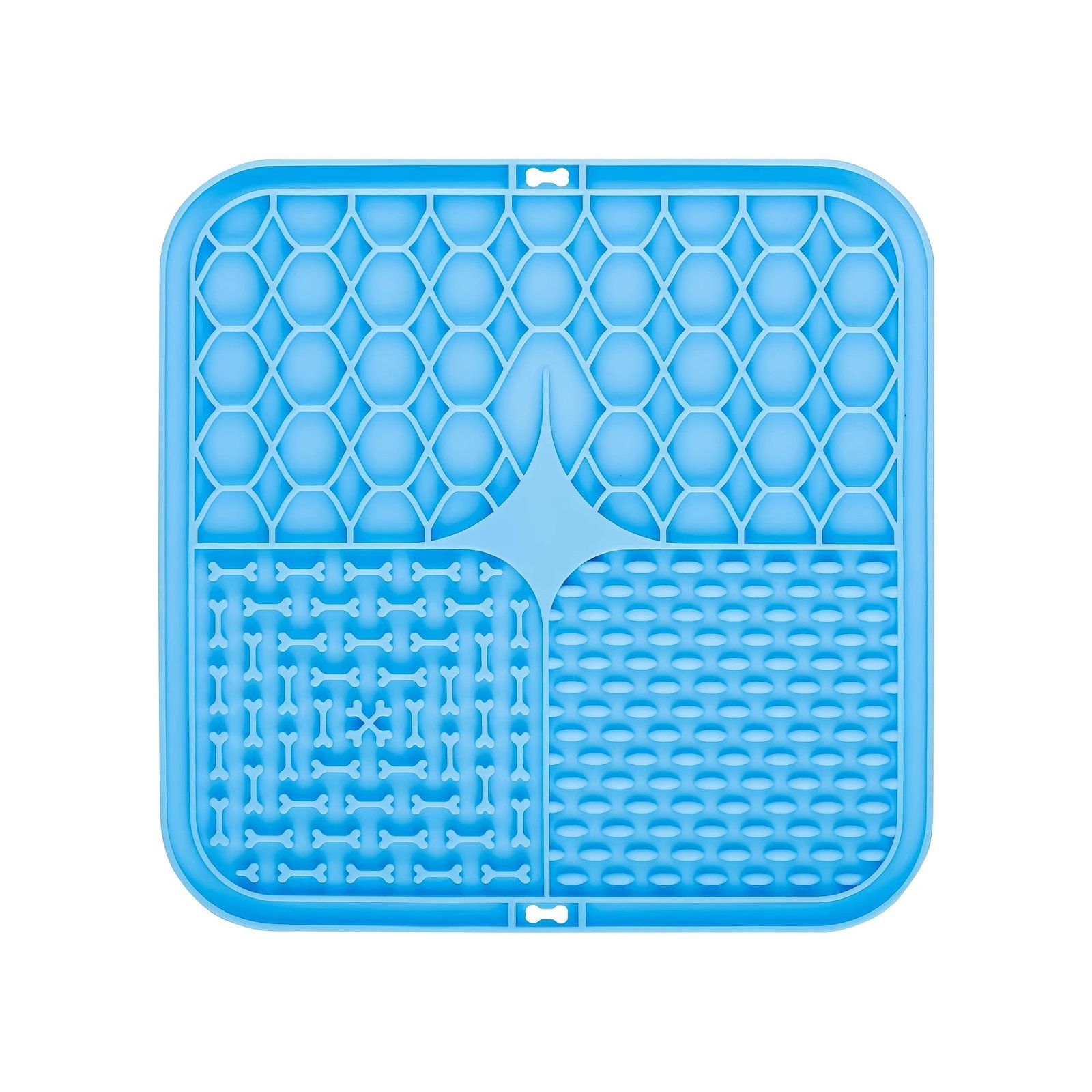 Tapete para lamer desmontable 4 en 1 · Azul