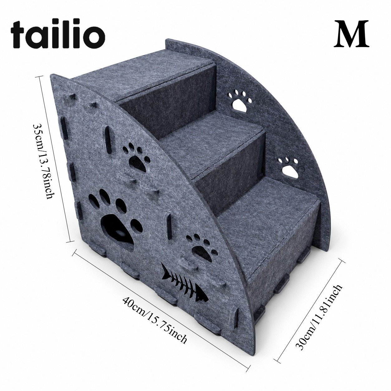 Escalera TAILIO de fieltro 3 en 1 · Mediana