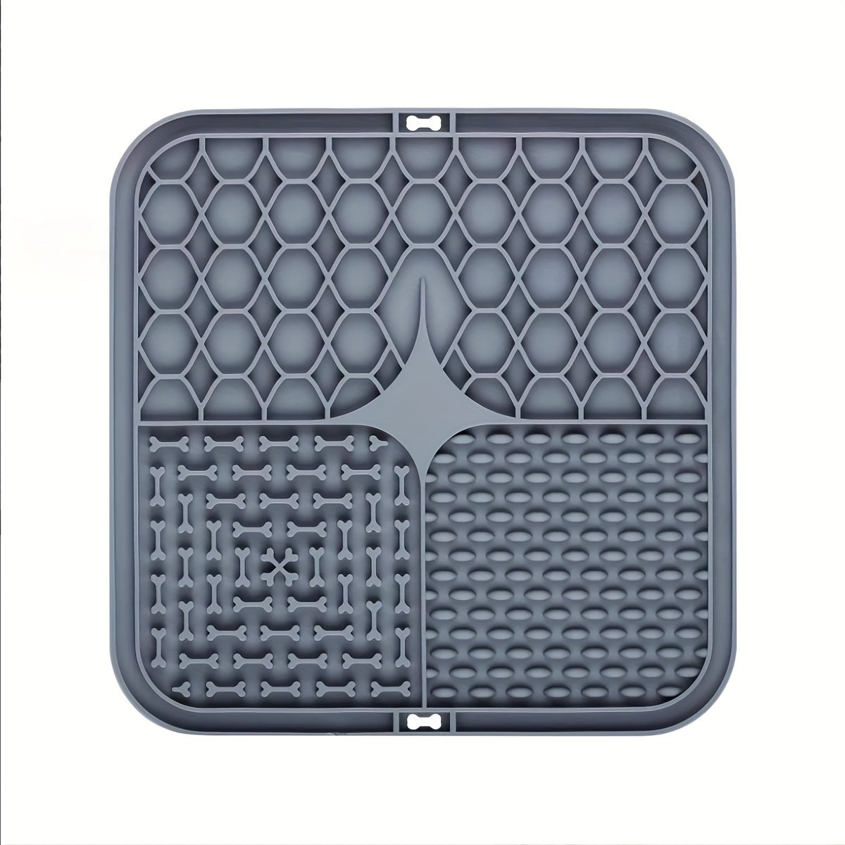 Tapete para lamer desmontable 4 en 1 · Gris