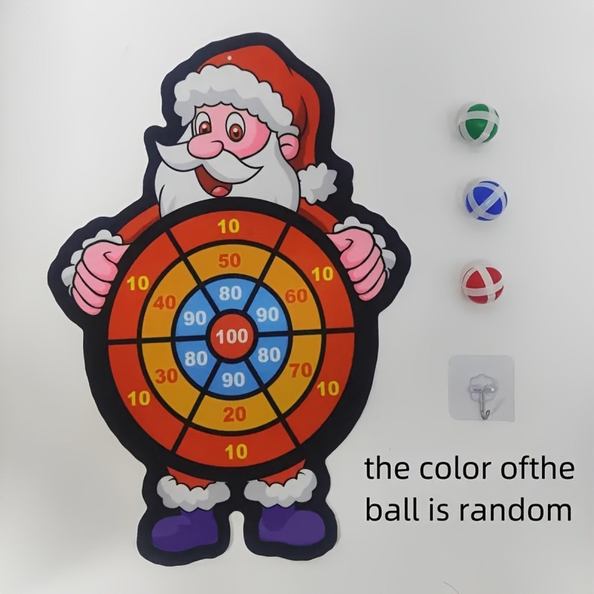 Juego de dardos navideños · Papá Noel