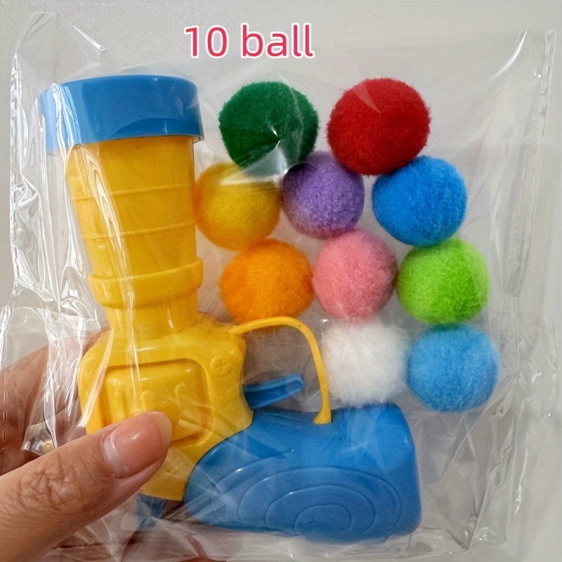 Lanzador con 10 bolas para gatos