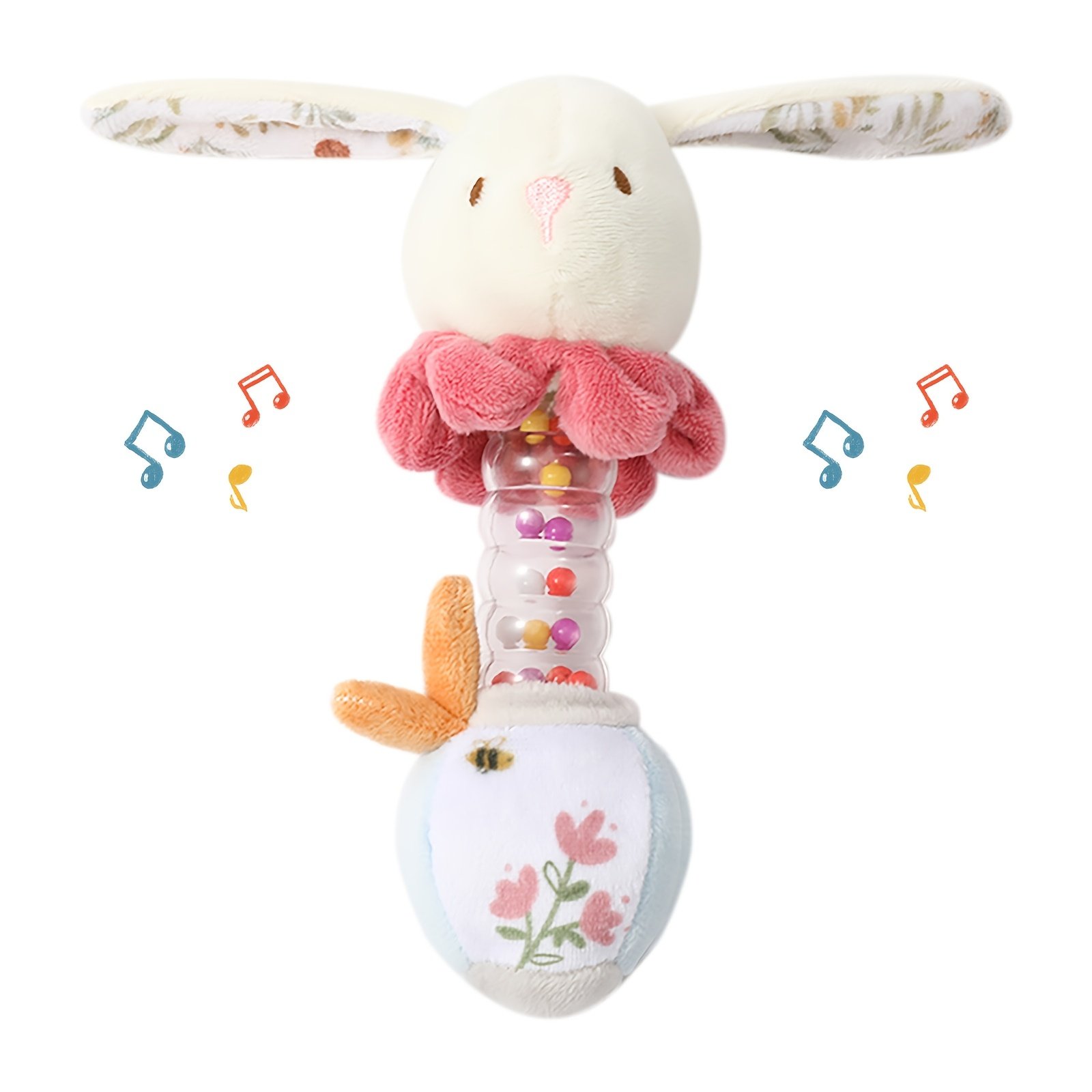 Sonajero de peluche para bebé · Conejo